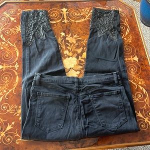 J BRAND sz29 Ruby laser leather lace stretch jeans